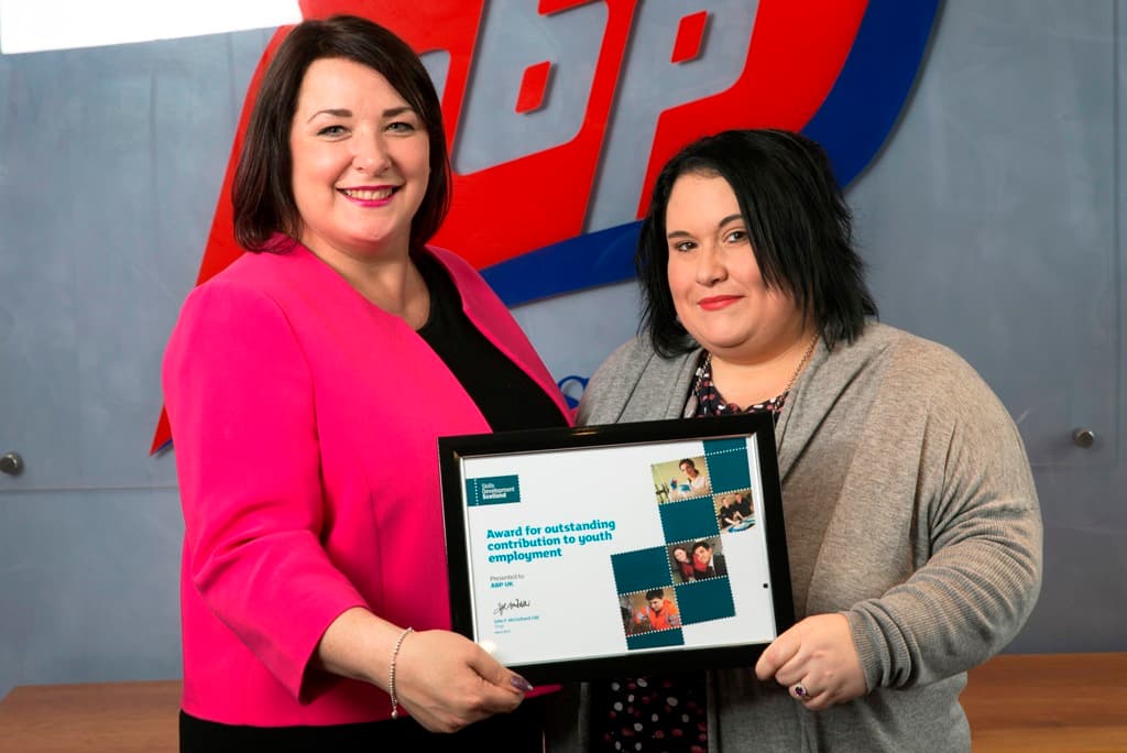 Claire Owens from SDS and ABP Food Group Human Resources Officer Sonia Riveiro low res