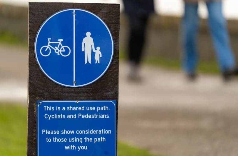 new highway code shared path